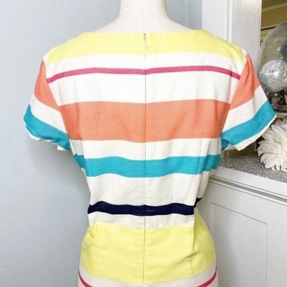 Tommy Hilfiger Linen Stripe Sheath Dress 10 Medium - Picture 6 of 10